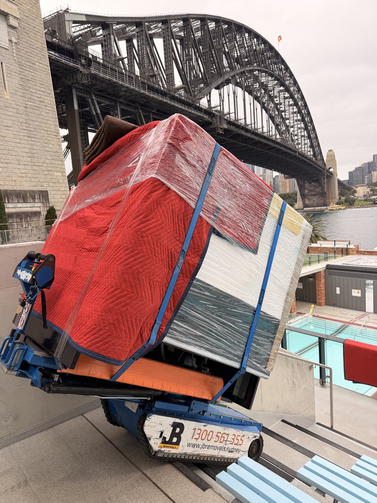 JB Removals specialist equipment handling a heavy item in Sydney