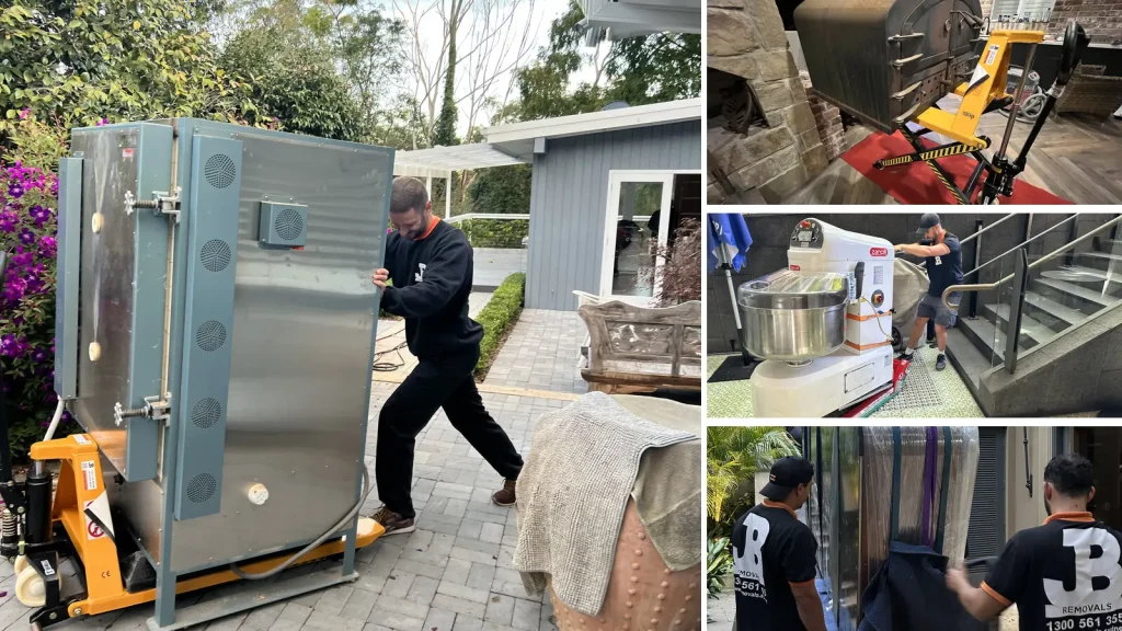 JB Removals team using specialist equipment for heavy items